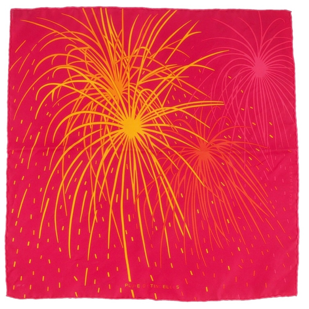 HERMES Gavroche 45 Pluie D’Etincelles Silk Scarf
